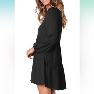 Women's V-Neck Belted Straight Dress
