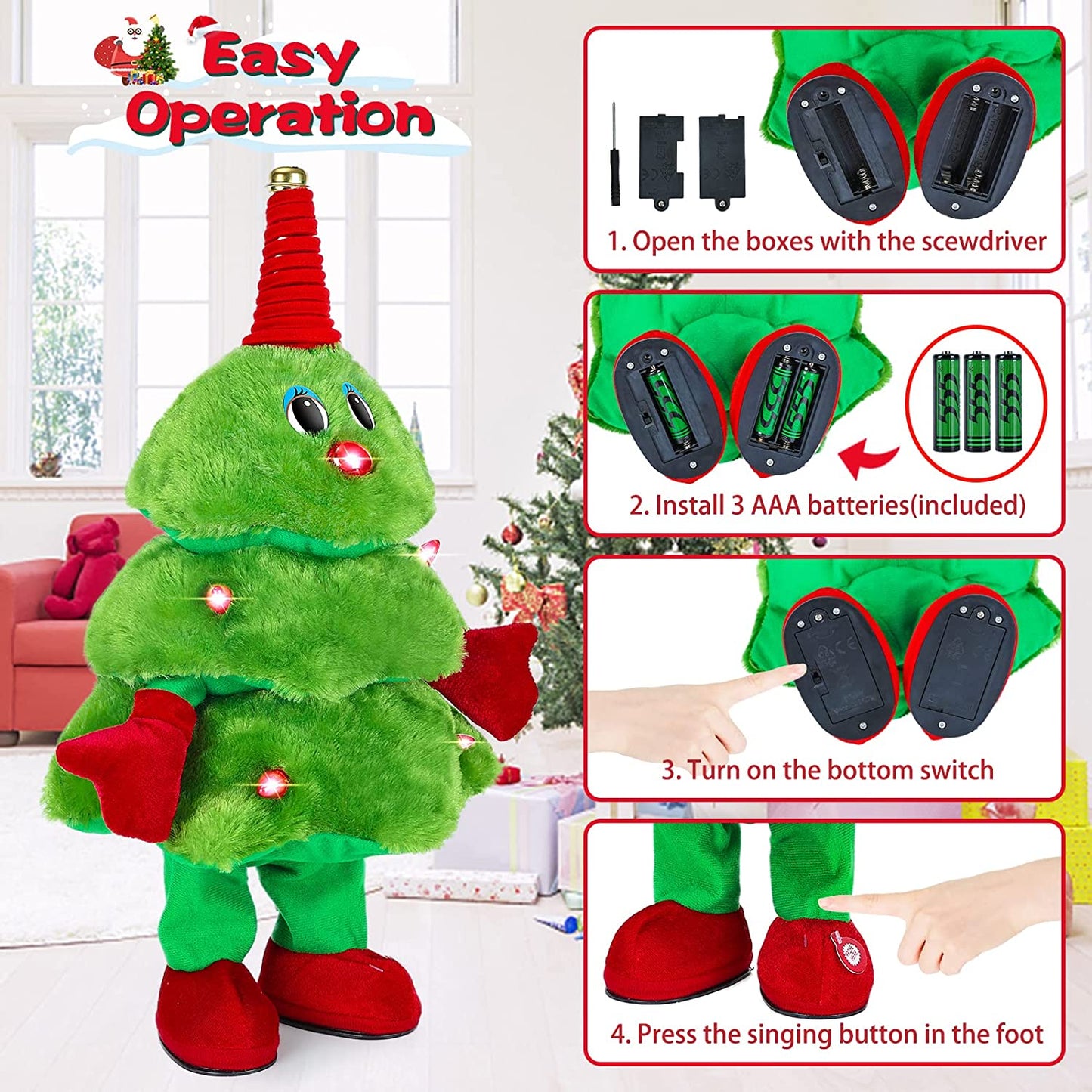 🎵Singing and Dancing Christmas Tree Toys🎄-👍Buy 2 Save 15%